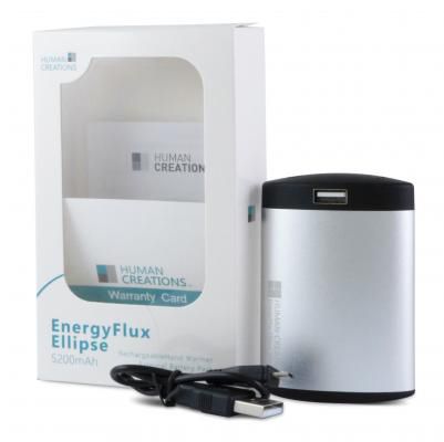 The EnergyFlux Ellipse 5200mAh Rechargeable Wrap-around Hand Warmer weighs just under 7 ounces