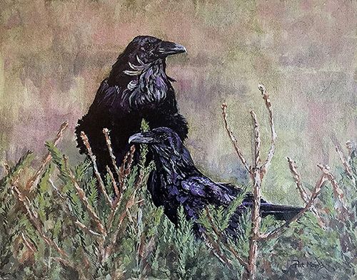 'Mountain Denizens' (Ravens) by Pat Morris