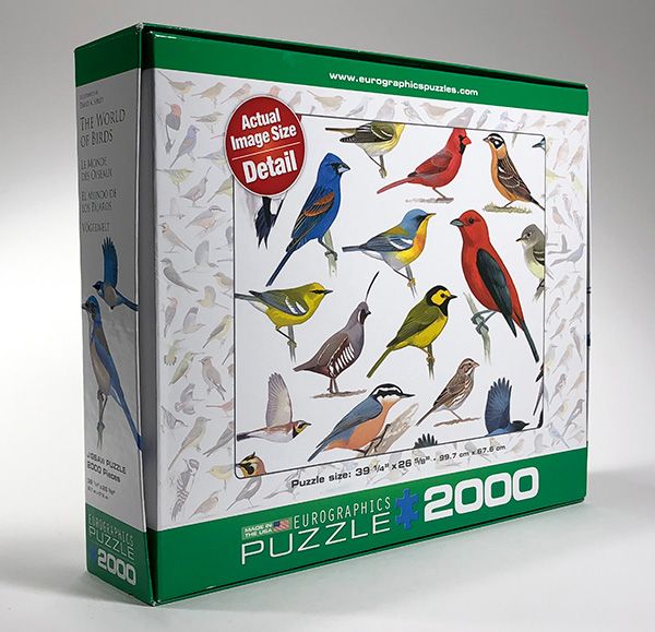 The World of Birds puzzle features over 100 of The puzzle features David Sibley’s drawings
