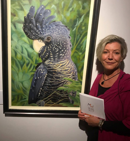 Nicky Shelton’s painting ’Nelly' was a finalist At the Midwest Art Prize 2017