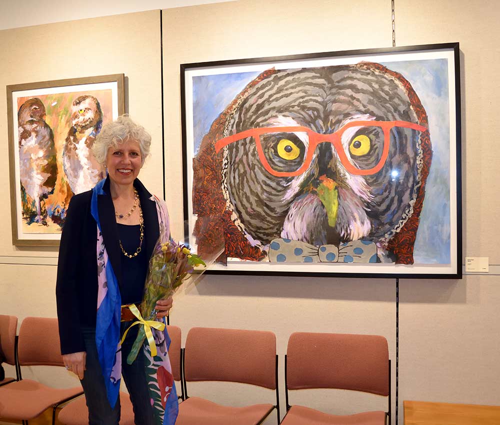 Karen Kent with her painting 'David'