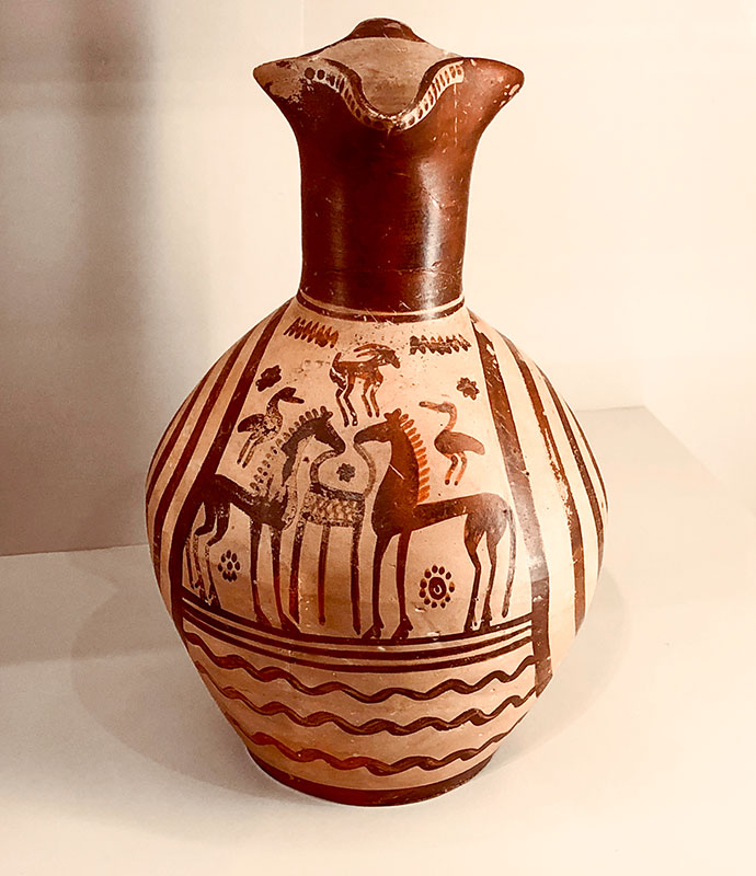 Terracotta Wine Jug, 720 BCE