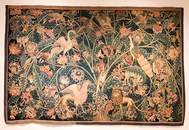Large Leaf Verdure Tapestry with Animals and Birds, 1520