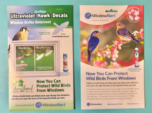 Prevent bird window collisions and support a good cause when you purchase Christine’s Critters window clings